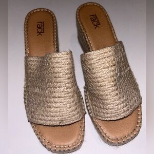 Nordstrom Rack jute wedge Slide sandals sz 8